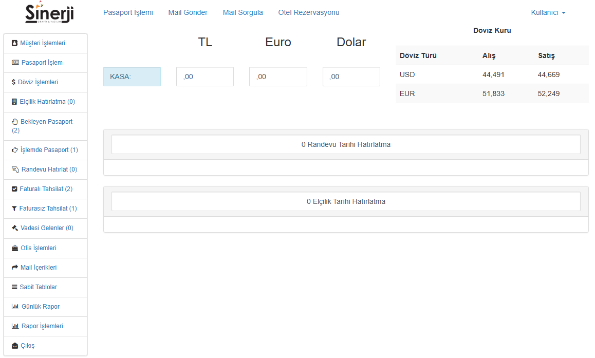 Vize Takip Arayüzü